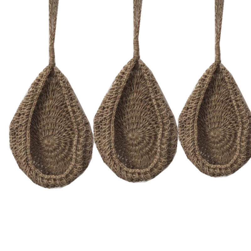 厂家麻绳钩织鸟窝挂件 水果蔬菜篮手工编织鸟巢收纳