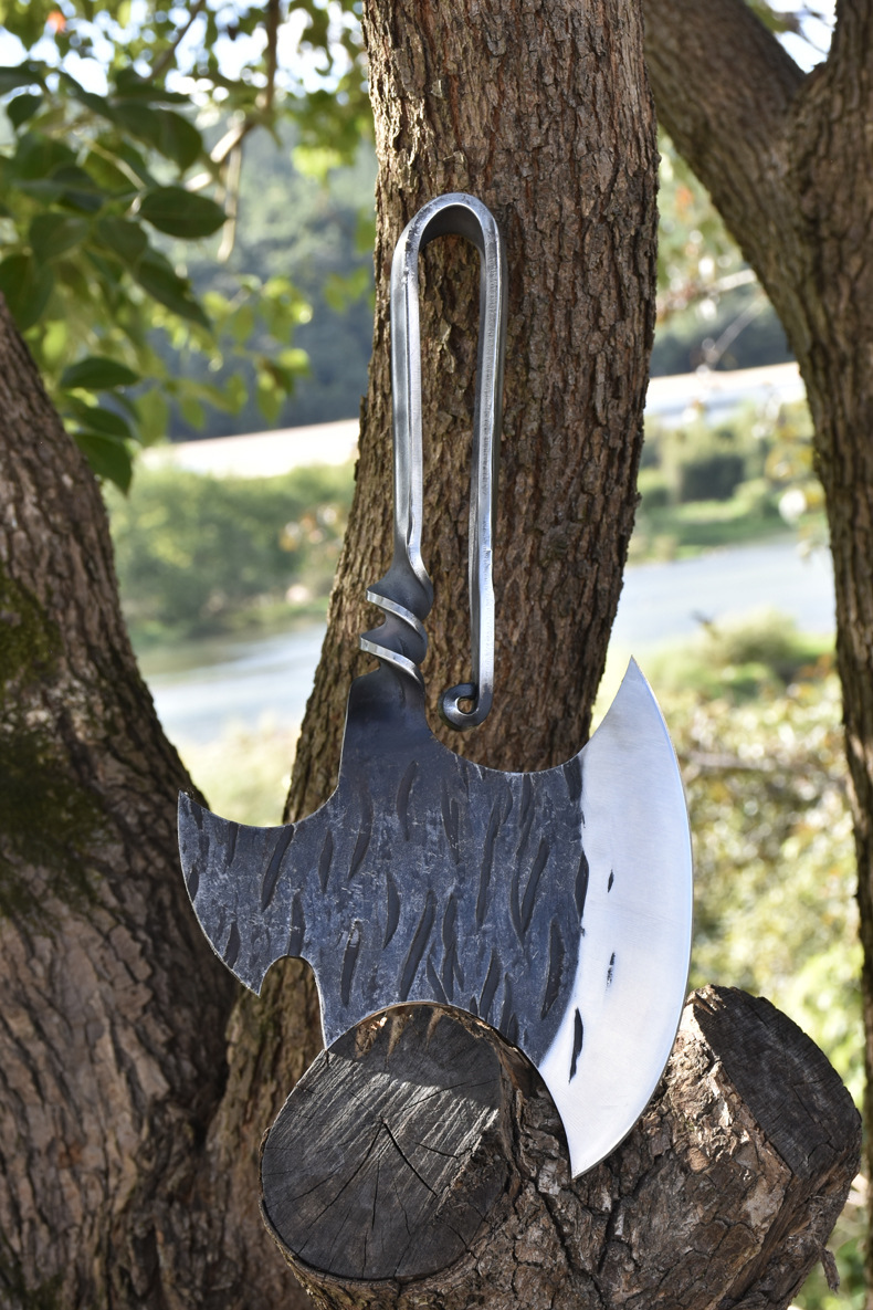 斧头劈柴户外家用手工锻打砍骨刀砍树砍柴开山斧子龙泉市手斧工具