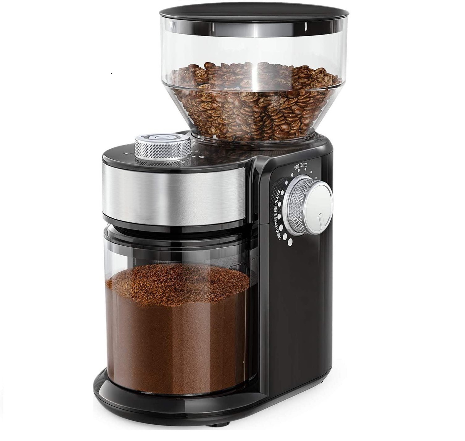 coffee machine Coffee Grinder Flat Burr Coffee Coffee Grinder Thickness Adjustable Cup Size Can Be Set to Grinder