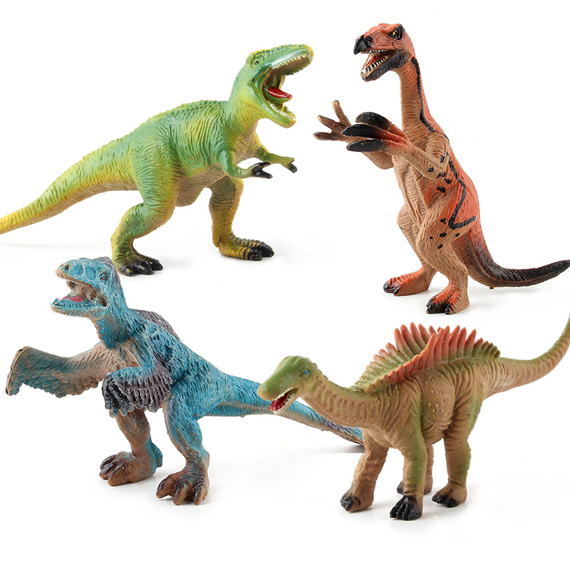 厂家货源 仿真恐龙模型玩具 男孩侏罗纪空心恐龙静态摆件4只一套