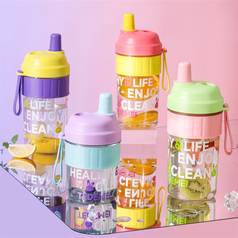 D56 Water Cup New Good-looking Student Portable Straw Handy Cup Children Men and Women Water Cup