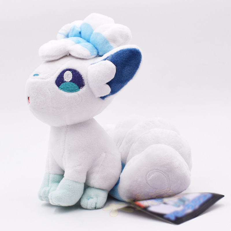 20cm优质版 冰六尾毛绒公仔 8寸白色六尾狐狸妖狐 玩偶娃娃玩具