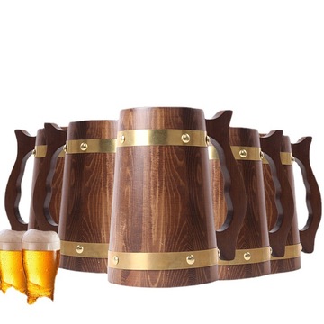 创意木制啤酒杯 木杯子 红酒咖啡杯木酒杯 外贸供应啤酒木杯子