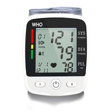 外贸英文款血压器心率一键家用手腕式充电款血压仪方便血压检测仪