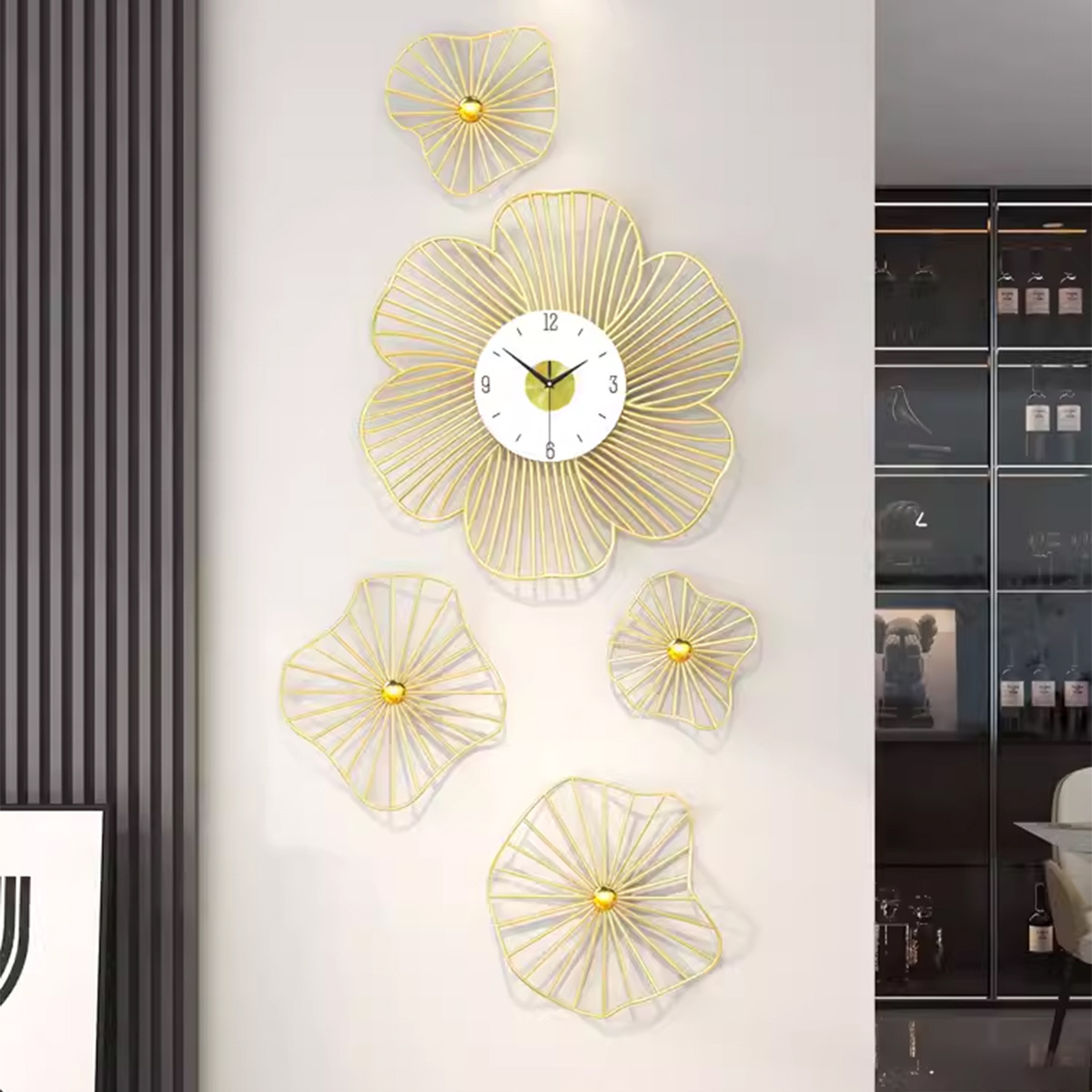 2024 New Light Luxury Clock Wall Clock Living Room Home Simple Modern Atmosphere Internet-Famous Decoration Restaurant Ideas Clock