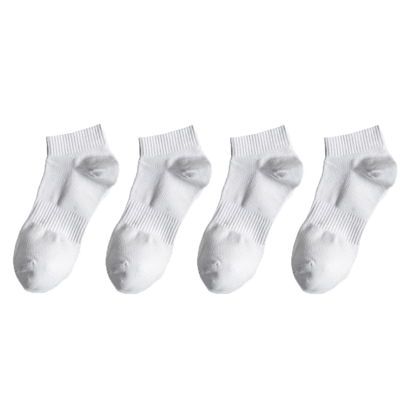 Elastic Socks Pure Color Low-Cut Liners Socks Couple Wholesale Long Socks Men White Sports Cotton Socks Spring and Summer Women's Mid-Calf Socks