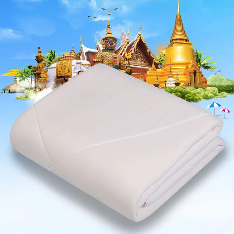 泰国皇家天然乳胶被子空调被加厚冬被双人针织汗布乳胶被厂家直销