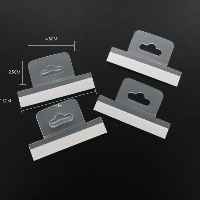 pvc飞机孔挂钩塑胶自粘辅助物 带胶pvc挂钩 可定制高透明挂钩