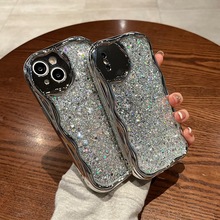 适用iphone14pro手机壳苹果13亮片闪粉12电镀11硅胶x硬壳xr女款xs