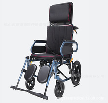 厂家热售新款高靠背轮椅老人用推车靠背可折叠轻便