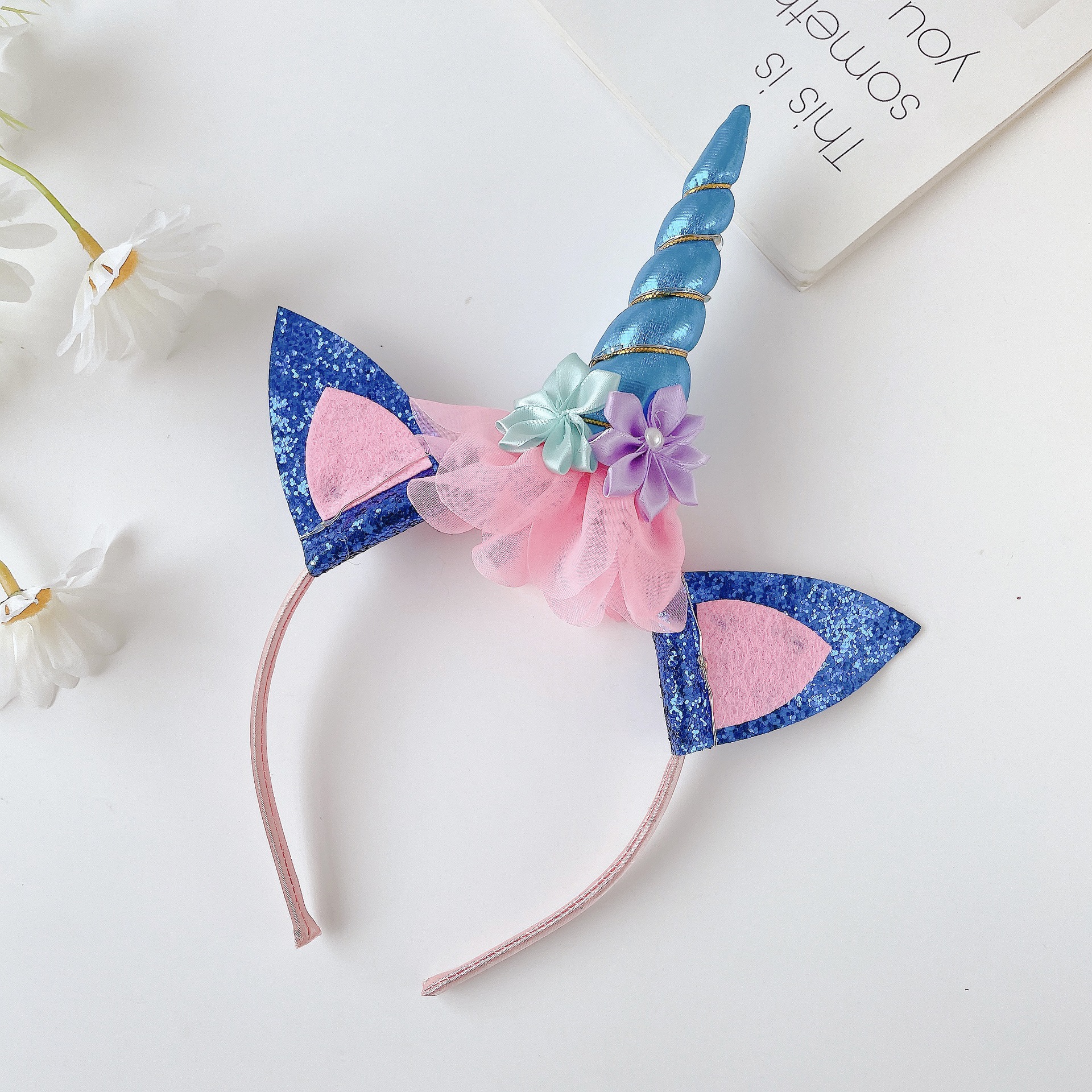 Cross-Border Hot Children's Day Headband Unicorn Cute Convex Skirt Headband Festival Stage Performance Garland Hair Accessories