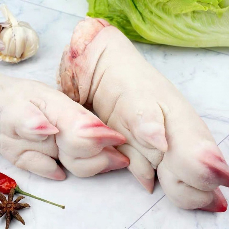 猪蹄现杀整只新鲜带筋子猪脚猪手前蹄后蹄整箱批发