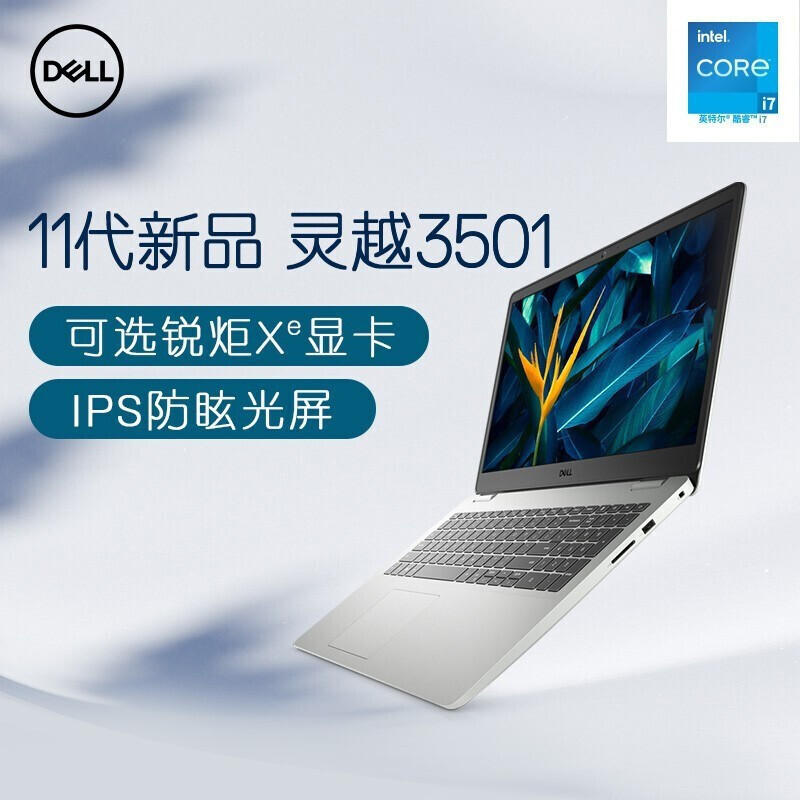 戴尔(dell)灵越3501酷睿11代15.6英寸轻薄笔记本电脑独显办公游戏