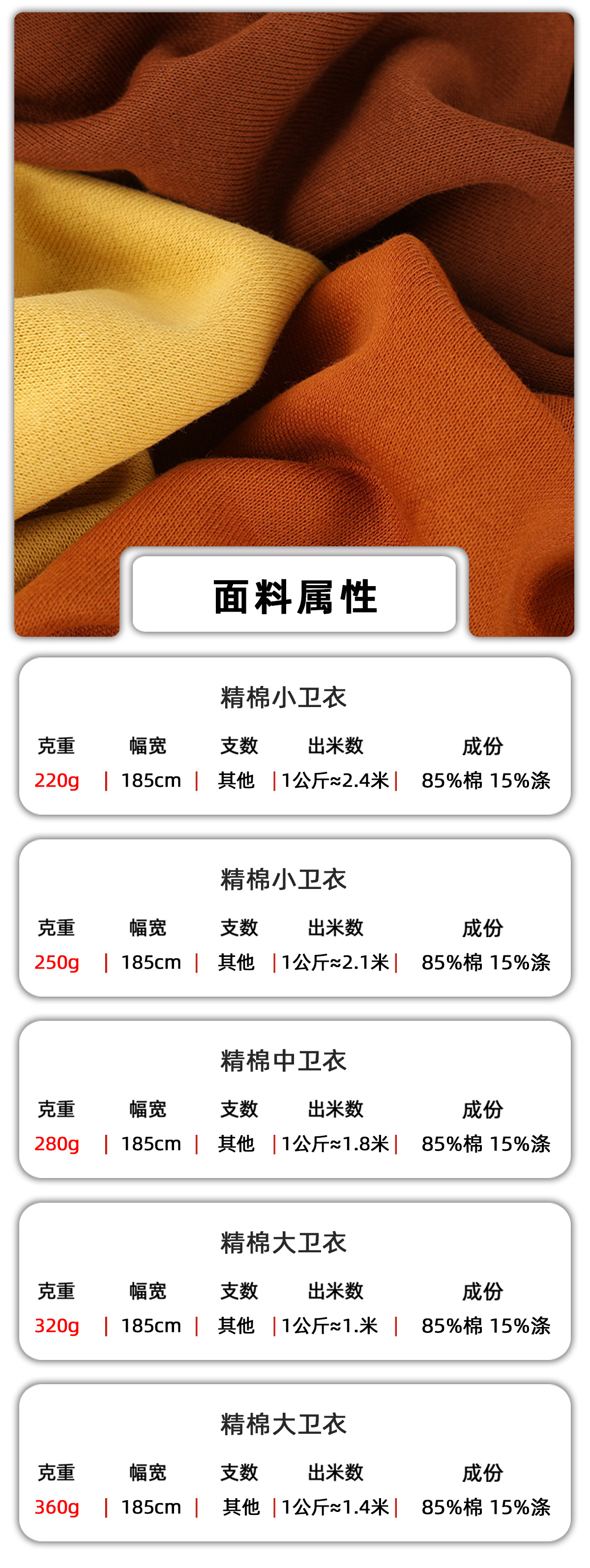 8515全棉卫衣面料 小卫衣大卫衣精棉毛圈卫衣布料 重磅针织卫衣布