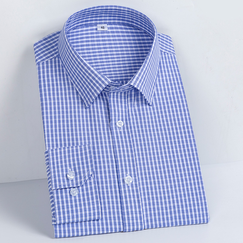 特价清仓长短袖男衬衫涤棉条纹格子白色寸衣超值男士职业瑕疵衬衣