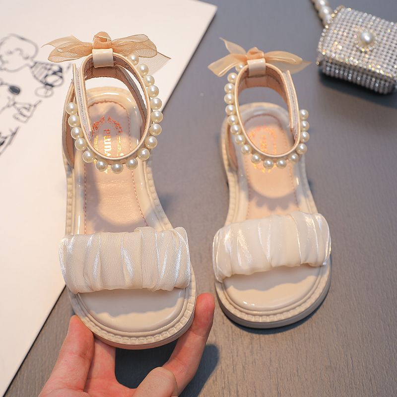 女童凉鞋儿童公主凉鞋夏款2023新款夏季小童宝宝中大童软底鞋子