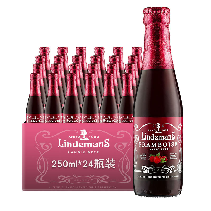 比利时进口林德曼精酿啤酒山莓水果味250ml*24瓶整箱批发-阿里巴巴