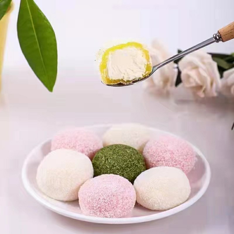 日式大福雪媚娘糯米糍团甜品洋风椰蓉冰皮麻薯糍粑抹茶日式商用