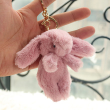 Cute cartoon plush Rabbit Keychain Love Pompom Trinket Baby