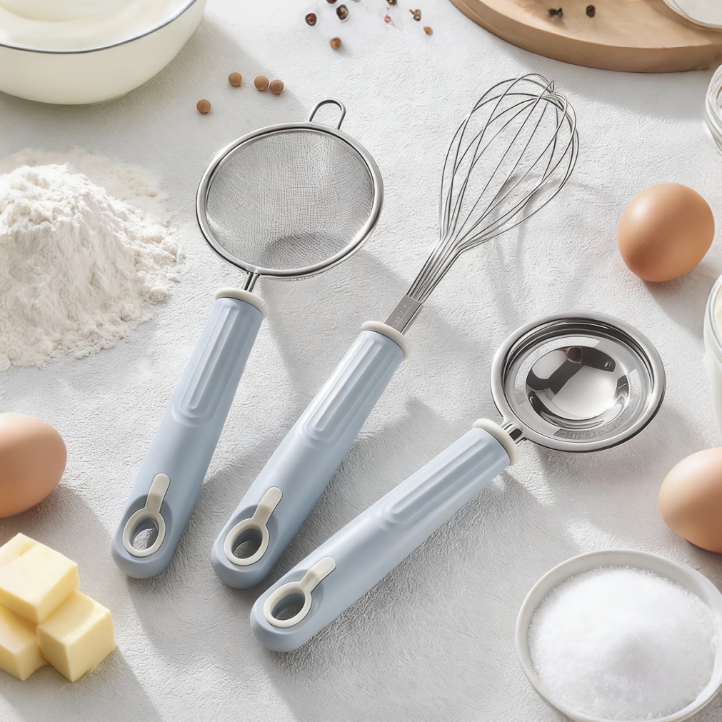 304不锈钢辅食工具套装婴儿米油过滤勺搅拌打蛋器烘焙蛋清分离器