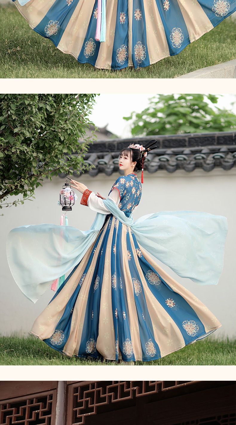 秋季唐制汉服女成人古装传统中国风超仙重工刺绣褙子齐腰襦裙女装