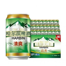 哈尔滨啤酒330ml×6/24罐装整件批发聚会畅饮官方