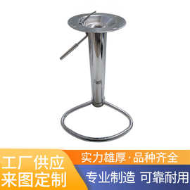 厂家批发不锈钢圆形吧台桌脚餐桌脚家具五金配件酒吧桌腿底座脚