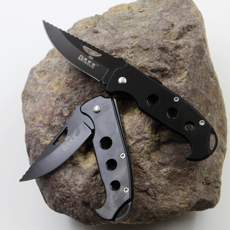 批发992博斯顿户外随身小刀 多功能刀具野外求生折叠刀 迷你军刀