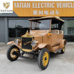 复古电动观光车电动老爷车景区观光游览车5座ce认证出口外贸