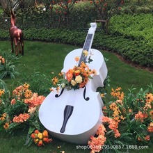 公园广场艺术摆件主题音乐摆饰户外园林景观雕塑大提琴花架装饰品