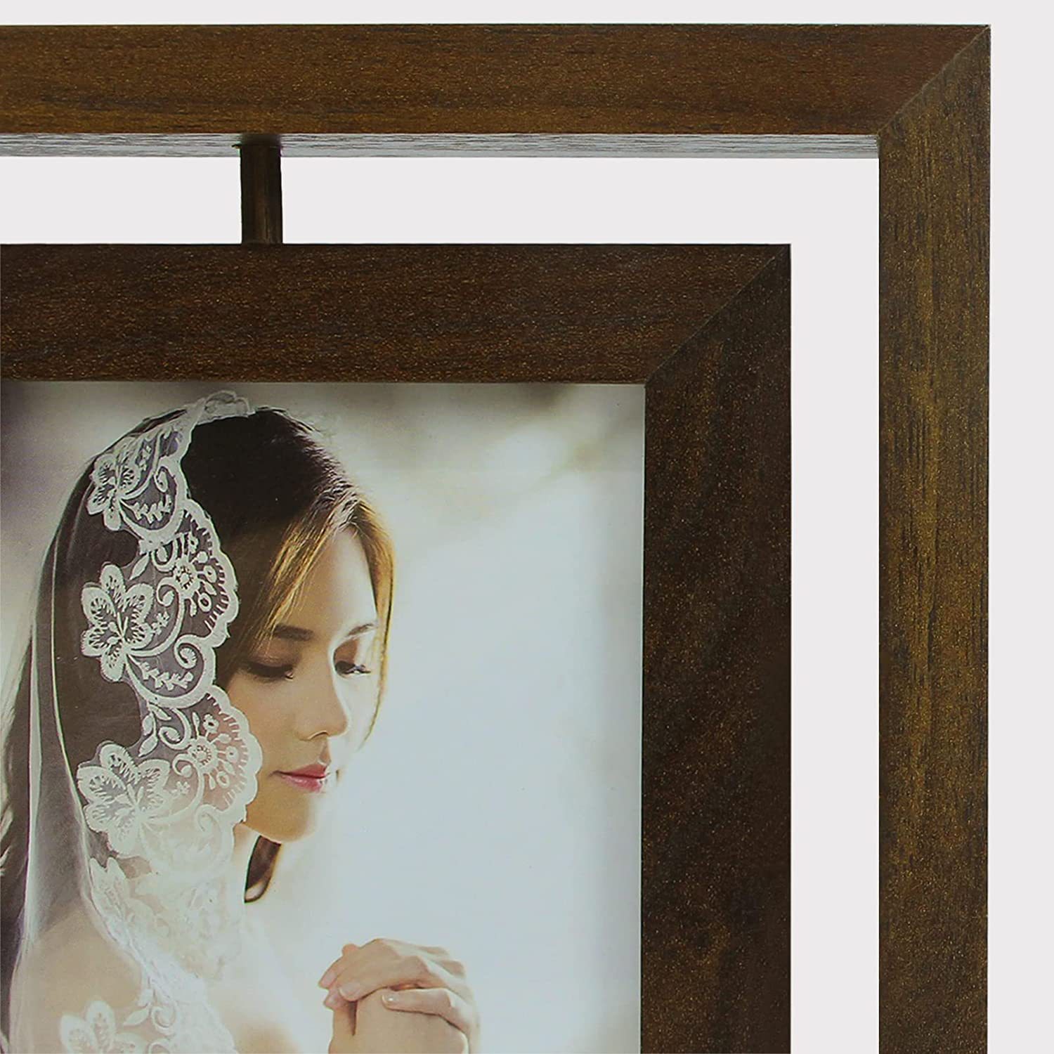 Creative Double-Sided Rotating Photo Frame 6-Inch 7-Inch Photo Frame Couple Gift Photo Frame Body Wooden Table Decoration Factory Wholesale