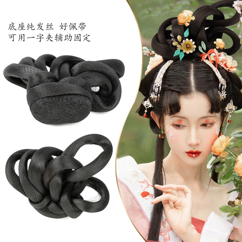 9成交845件古装假发清朝格格假发福晋发型旗头新娘盘发若曦弯月旗头清