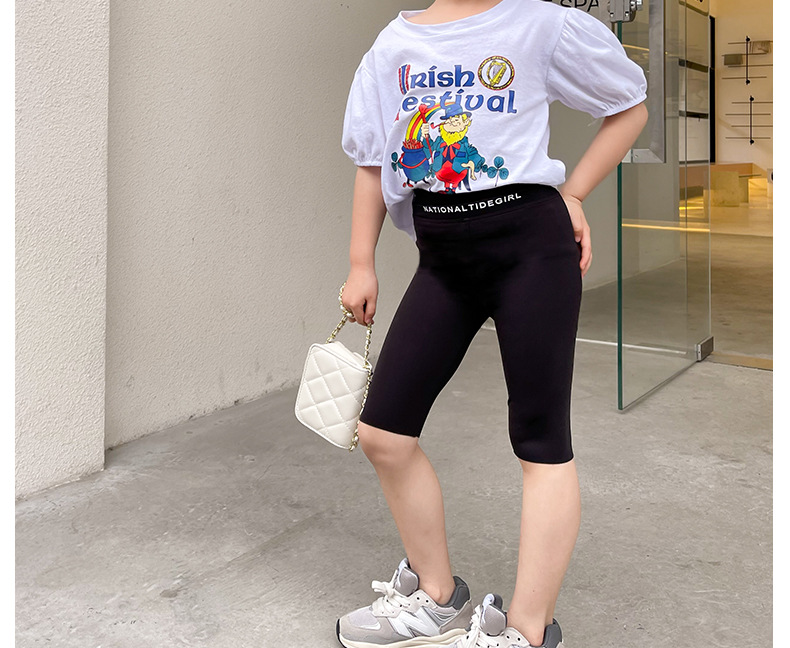 女童五分裤鲨鱼裤夏季薄款儿童外穿紧身芭比中裤宝宝打底运动短裤