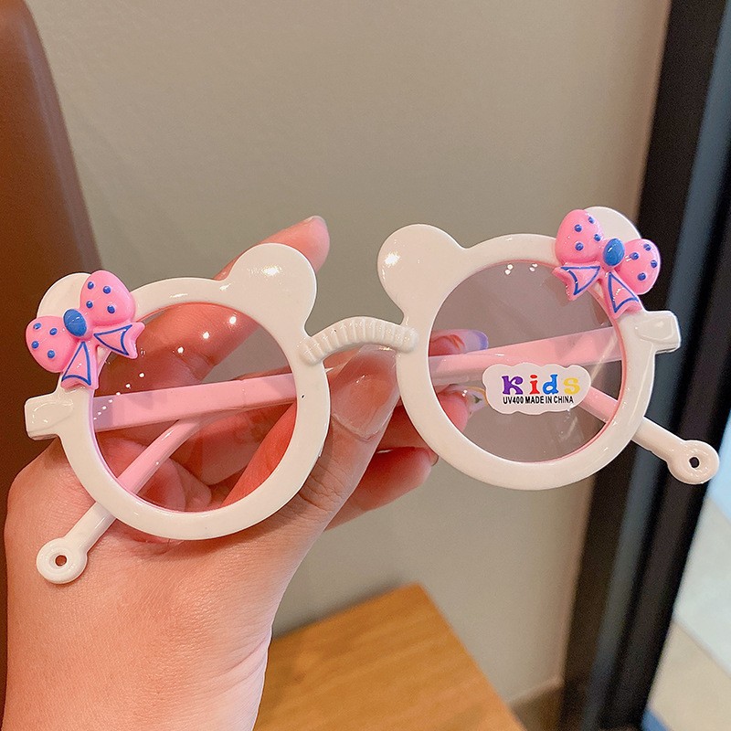 Mickey Kids Sunglasses Sunglasses Wholesale Kids Bow Cartoon Cute Girl Sun-Proof Sun Glasses Factory