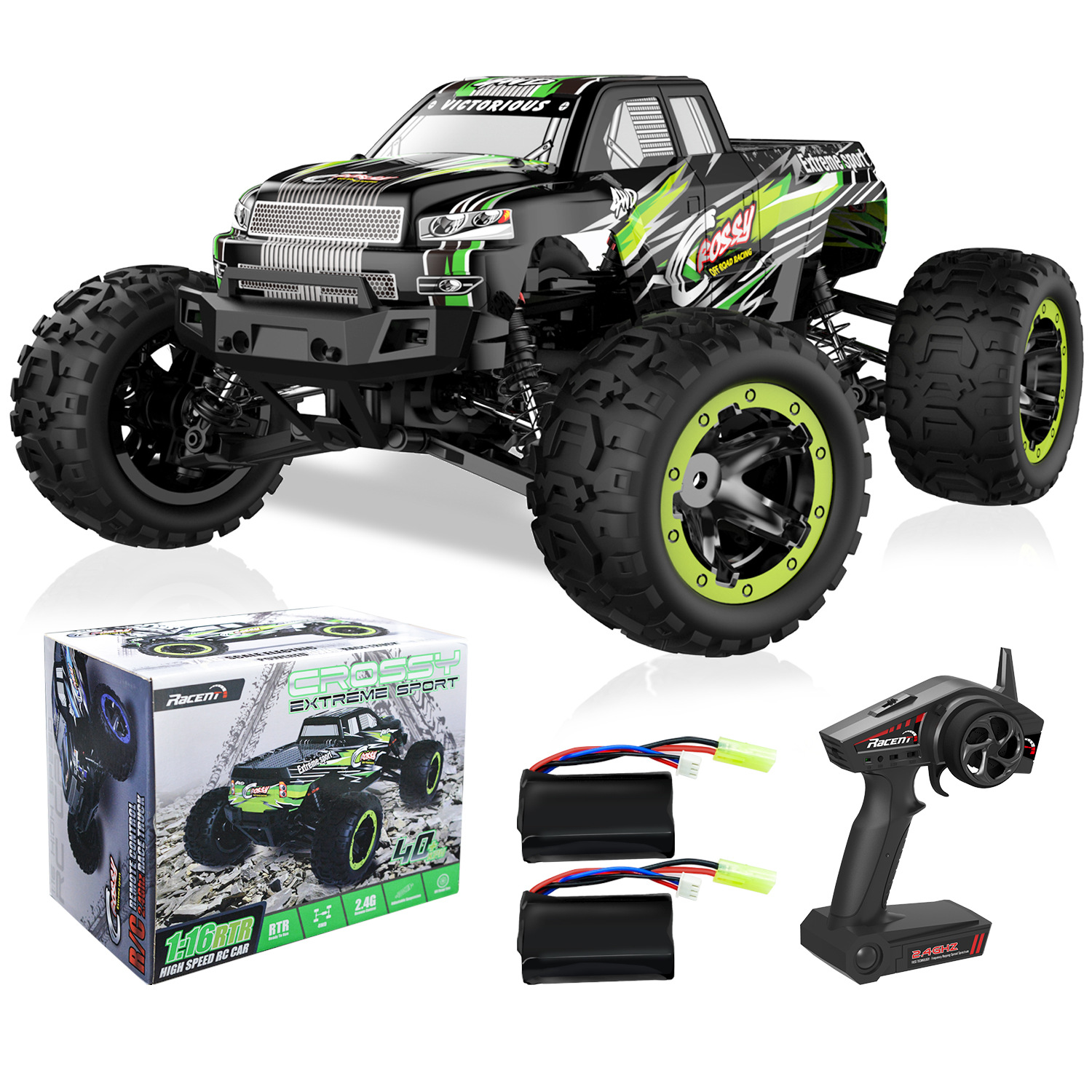 Cross-Border 1:16 High-Speed Climbing All-Terrain Remote Control Car Drift off-Road Vehicle Four-Wheel Drive Monster Truck Electric Toy Car