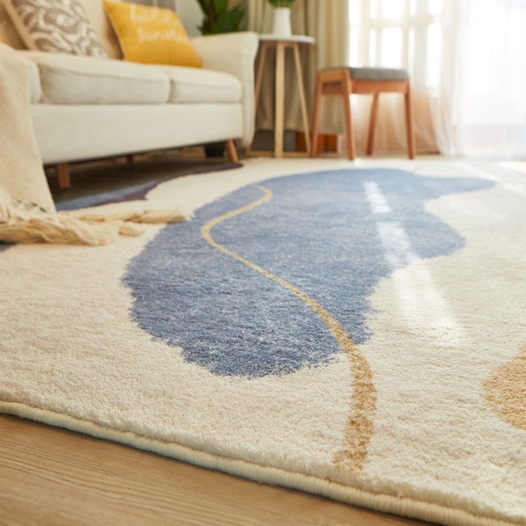 家用仿兔羊毛绒德芙绒地垫卧室房间床边酒店全铺地毯亚马逊吸水垫