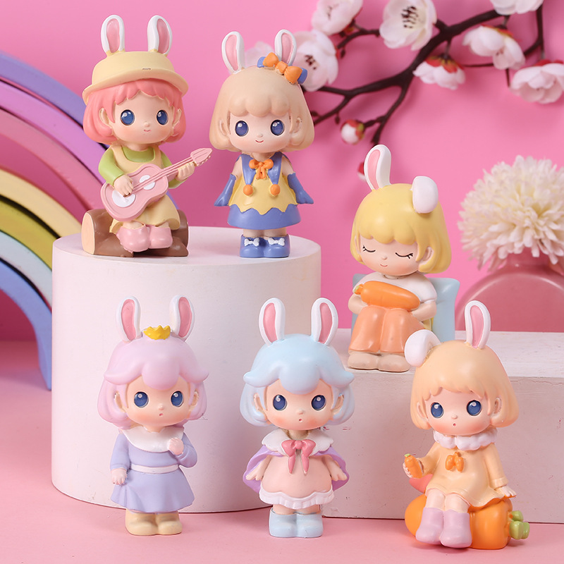 田园兔兔精灵盲盒 创意可爱卡通手办玩偶潮玩公仔少女心生日礼物