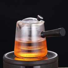 侧把玻璃煮茶壶 电陶炉蒸煮两用双内胆煮茶器 黑茶普洱过滤泡茶壶