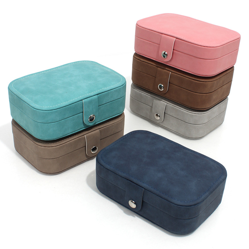 High-End Travel Portable Flip Multi-Layer Jewelry Box Small Jewelry Box Manicure Household Storage Box Gift Box Wholesale