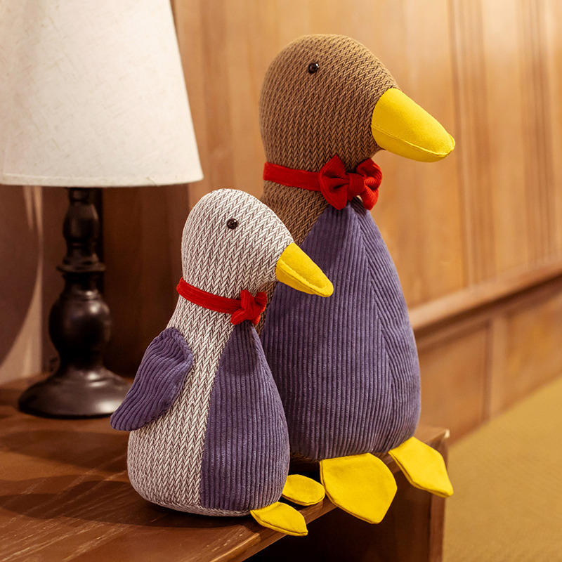 北欧风棉麻布艺 含竹炭包 跨境门挡玩偶布偶 鸭子企鹅公仔玩具