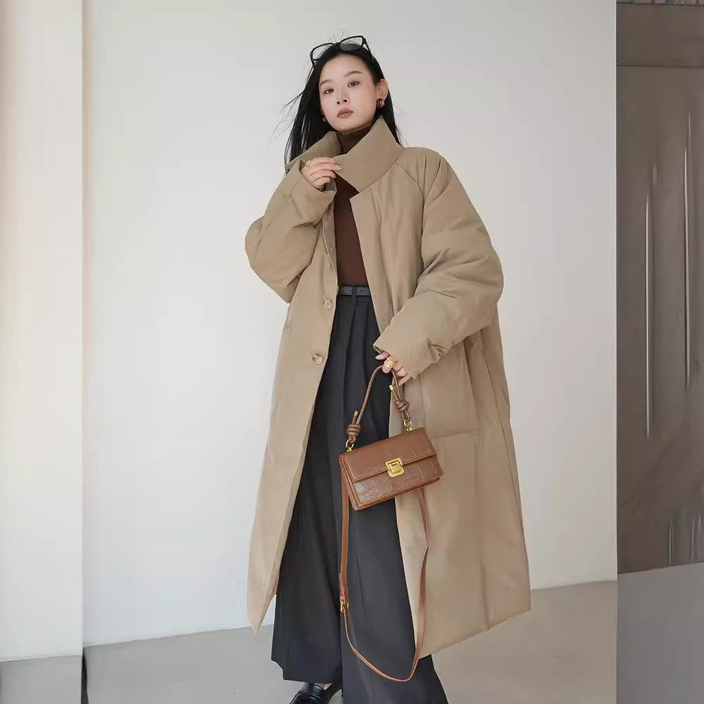 2024年新款冬季棉衣女中长款时尚宽松棉服外套洋气宽松外套棉袄潮