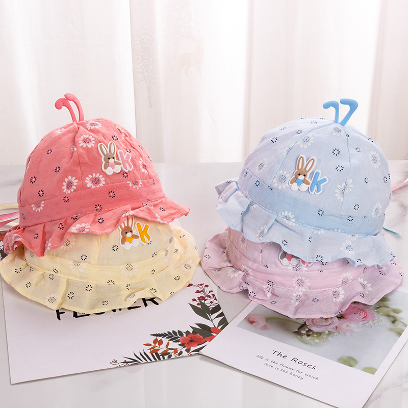 baby hat spring and summer thin baby fisherman hat newborn fetal cap 0-3-6 months baby sunhat