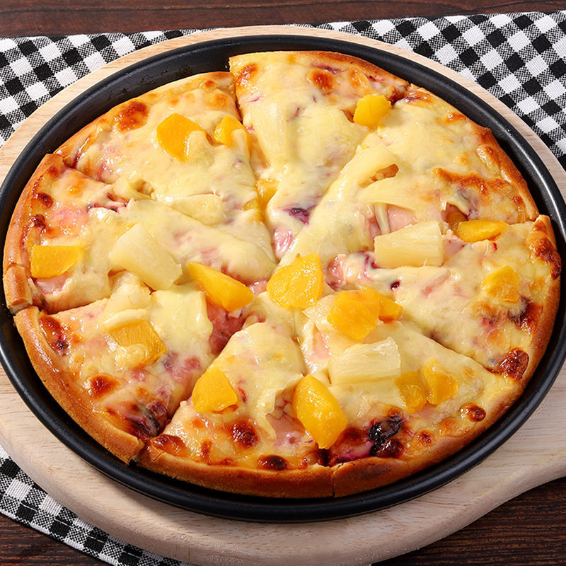 披萨半成品早餐烤箱加热即食水果榴莲芝士碎拉丝套餐3/5片7寸代发