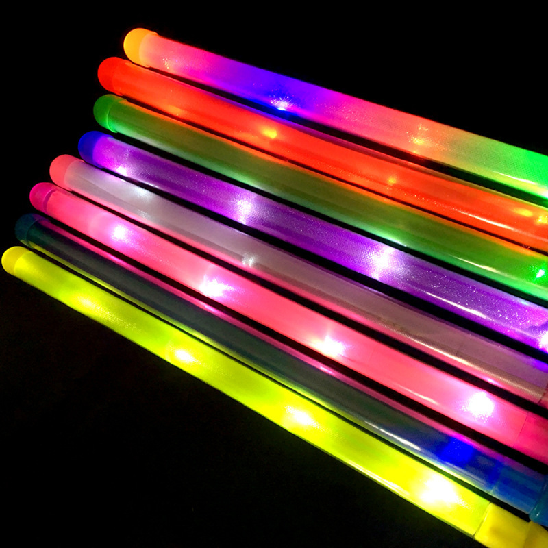 彩虹闪光棒七彩荧光棒 led发光棒夜光晚会助威道具演唱会用品批发