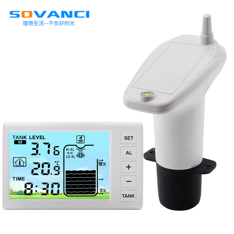 新款超声波液位计水位监测仪高低值报警多功能家用数显水箱水位计