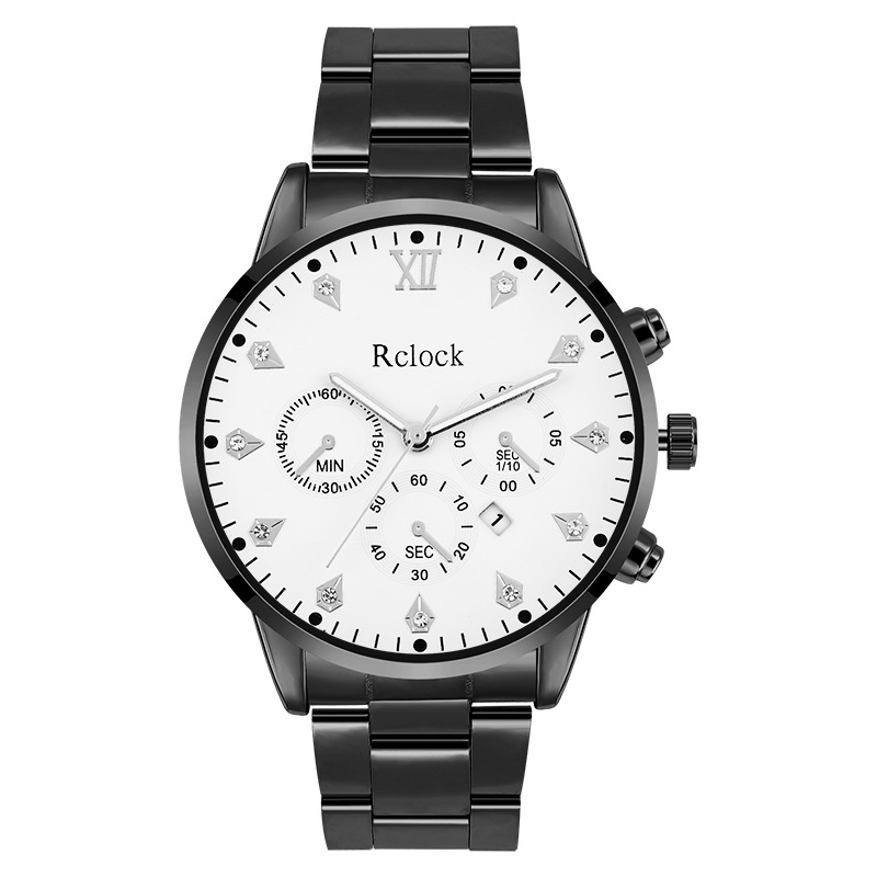 百搭皮带表六针腕表商务石英手表男款一件代发redear/瑞迪尔运动手表