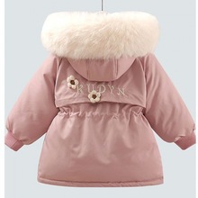 女童派克服棉服冬装儿童服棉衣2023新款宝宝加棉棉袄加绒厚外套