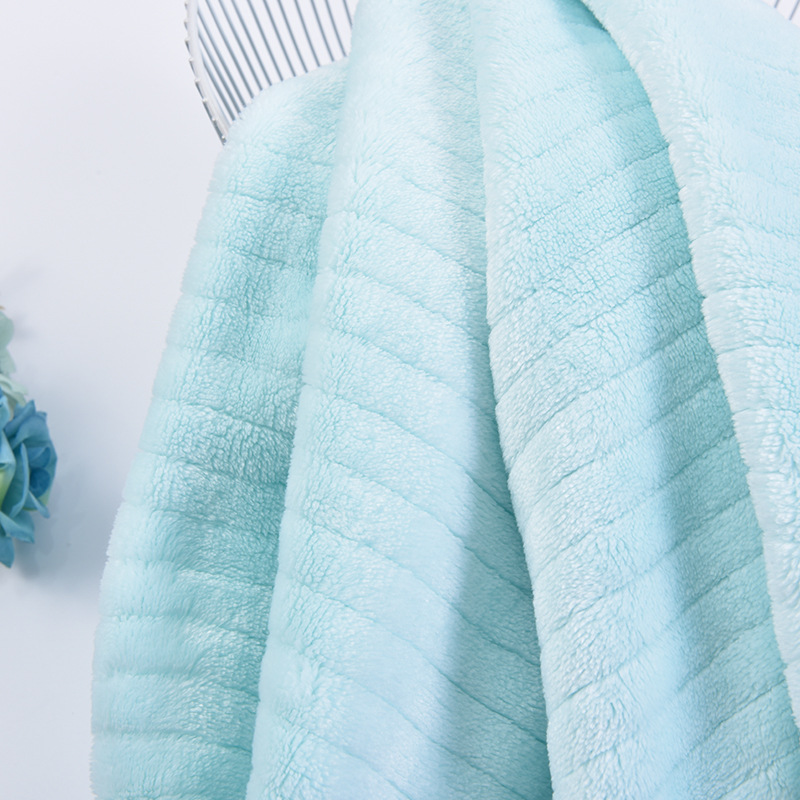 Factory Customized Double-Sided Flannel Coral Fleece Bejirog Sunken Stripe Drawstring Flannel Pillow Pajamas Blanket Fabric