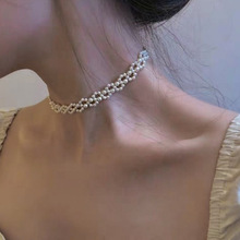 法式轻奢风优雅气质颈链女仿真珍珠项链时尚气质锁骨链小众设计感