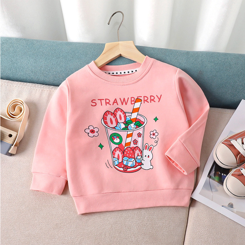 Wholesale New Spring and Autumn Children's Sweater Base Shirt Medium and Large Children's Boys and Girls Baby Cartoon Single Sweater One Piece Dropshipping